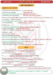 ملزمة انكليزي قطع الكتاب الجزء الاول السادس الاعدادي منتظر كانو 2026 PDF